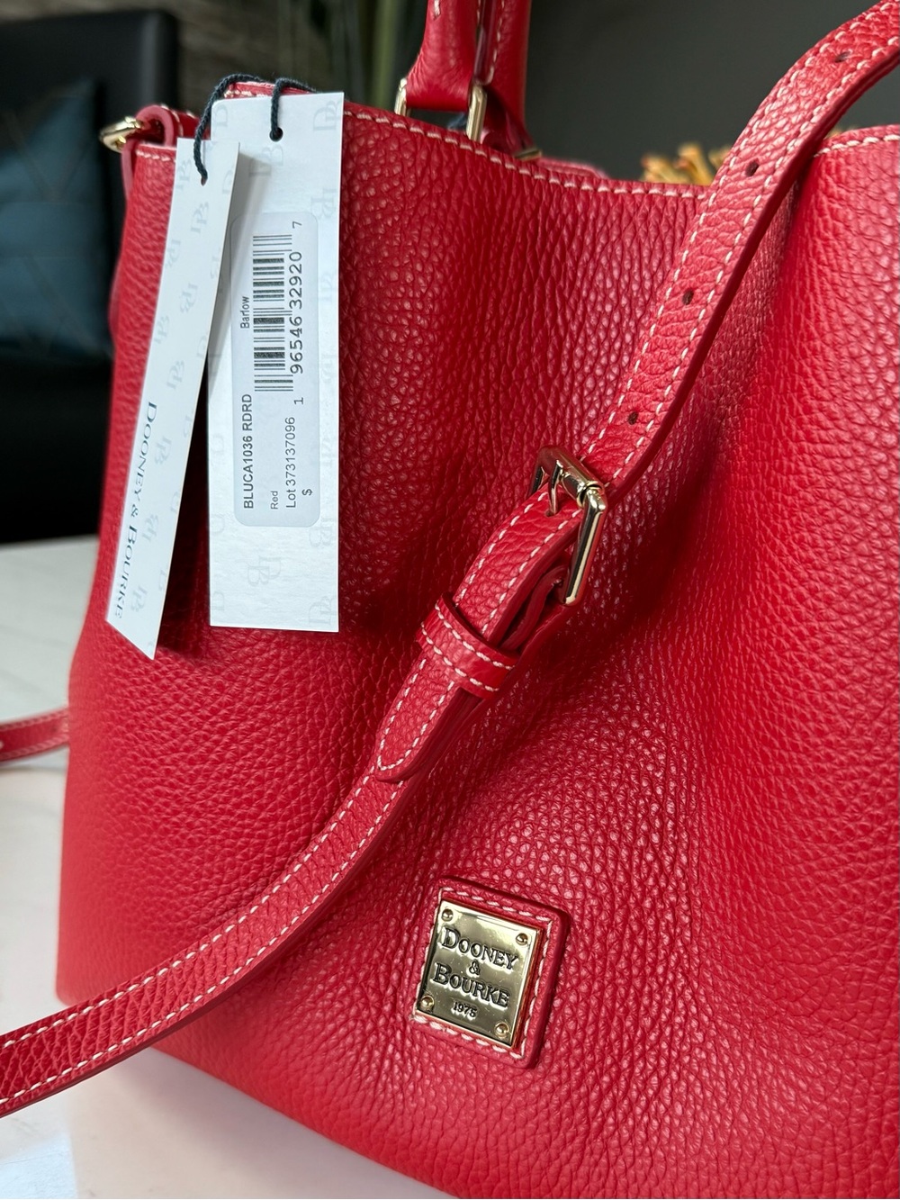 New Dooney & Bourke Lucca Leather Barlow Shoulder Bag Red - Picture 8 of 16
